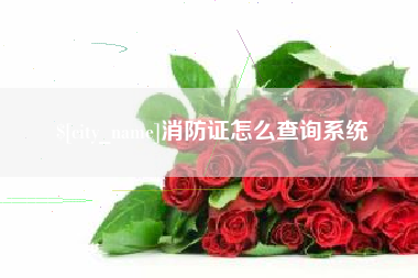 焦作消防证怎么查询系统