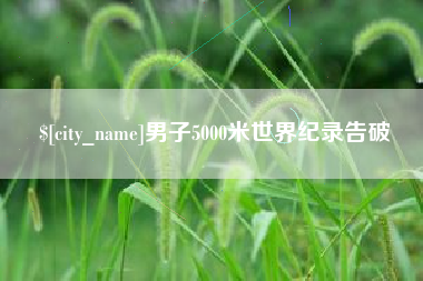 焦作男子5000米世界纪录告破