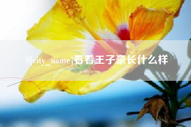 焦作看看王子豪长什么样