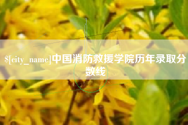 焦作中国消防救援学院历年录取分数线