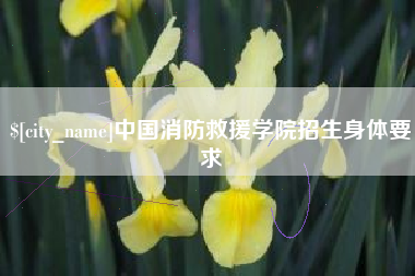 焦作中国消防救援学院招生身体要求