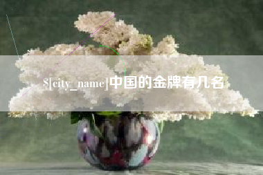 焦作中国的金牌有几名