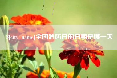 焦作全国消防日的日期是哪一天