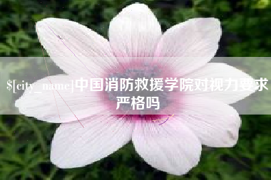 焦作中国消防救援学院对视力要求严格吗