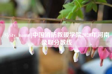 焦作中国消防救援学院2020年河南录取分数线