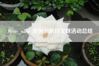焦作全国消防日主题活动总结