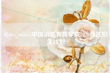焦作中国消防救援学院2020浙江招生计划