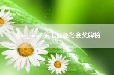 焦作第七届亚冬会奖牌榜