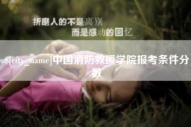 焦作中国消防救援学院报考条件分数