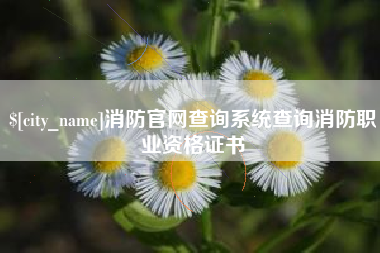 焦作消防官网查询系统查询消防职业资格证书