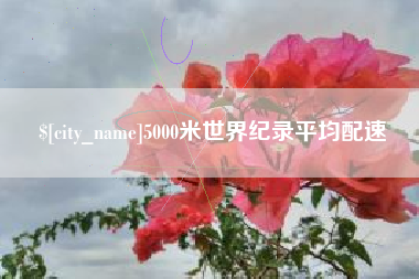 焦作5000米世界纪录平均配速