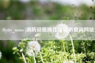 焦作消防设施操作员证书查询网址