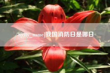焦作我国消防日是哪日