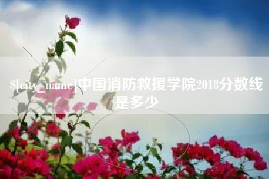 焦作中国消防救援学院2018分数线是多少