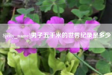 焦作男子五千米的世界纪录是多少