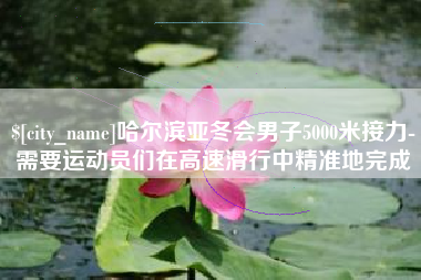 焦作哈尔滨亚冬会男子5000米接力-需要运动员们在高速滑行中精准地完成