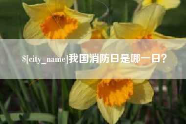焦作我国消防日是哪一日？
