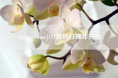焦作119消防日哪年开始