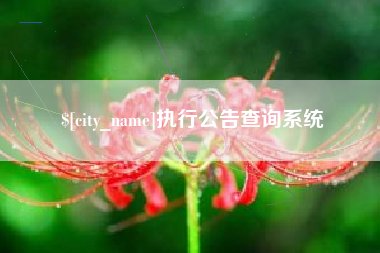 焦作执行公告查询系统