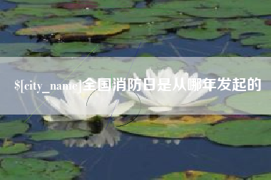 焦作全国消防日是从哪年发起的