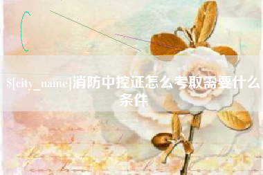 焦作消防中控证怎么考取需要什么条件