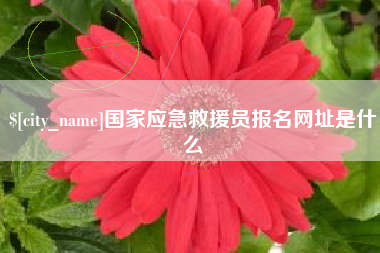焦作国家应急救援员报名网址是什么