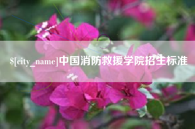 焦作中国消防救援学院招生标准