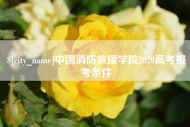 焦作中国消防救援学院2020高考报考条件