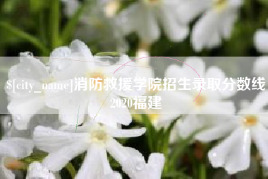 焦作消防救援学院招生录取分数线2020福建
