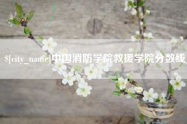 焦作中国消防学院救援学院分数线